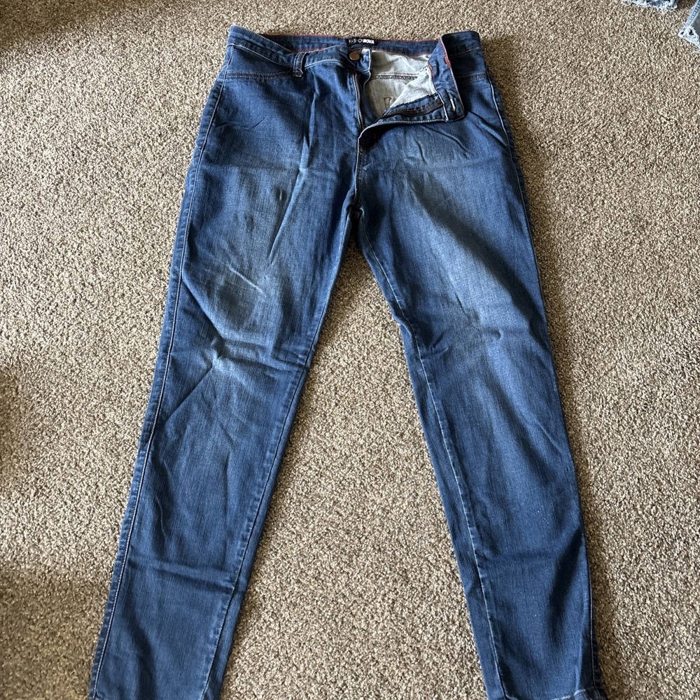 Fashion Nova Womens Regular Fit‎ Denim Jeans High Rise Button Fly Size 15 Blue
